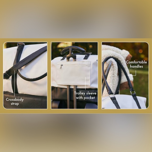 NWT DSW Exclusive Mini Weekender in Black & White - Picture 6 of 16